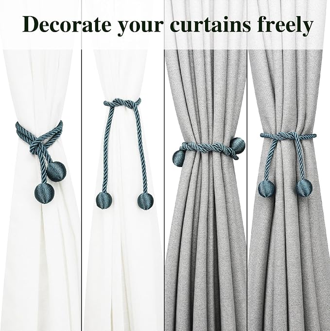 Curtain Tiebacks Outdoor Elegant Decorative Tie Backs Modern Rope Tiebacks - Image 3