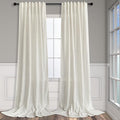 Ptialk Cream Linen Curtains 80 Inch Length by Pitalk