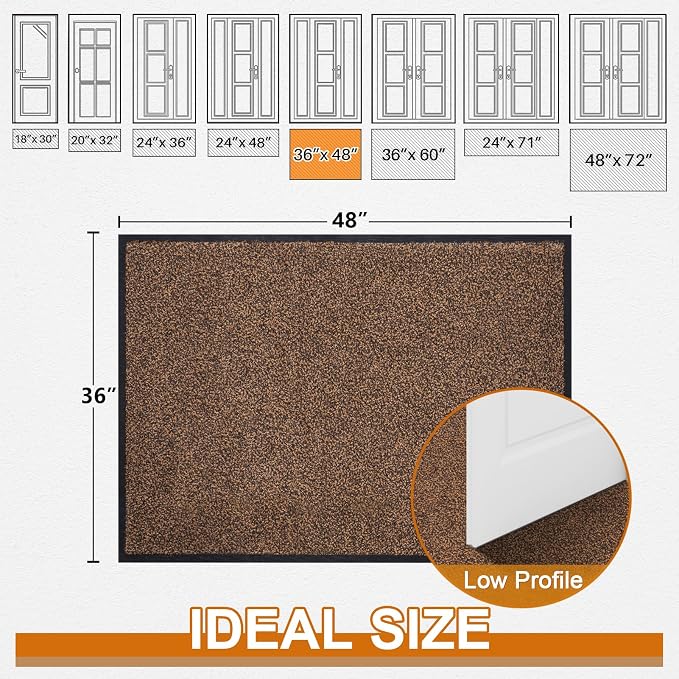 Mibao Front Door Mat, Dirt Trapper Welcome Mat - Image 2