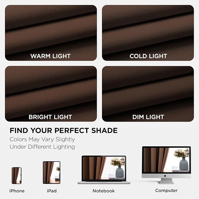 Joydeco Blackout Curtains 90 inch Long 2 Panels Set, Thermal Insulated Long - Image 6