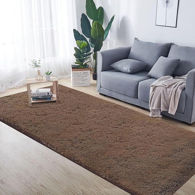 2x6 Runner Rug for Bedroom: Fluffy Shag Soft Washable Rugs Small Fuzzy Plush - Image 8