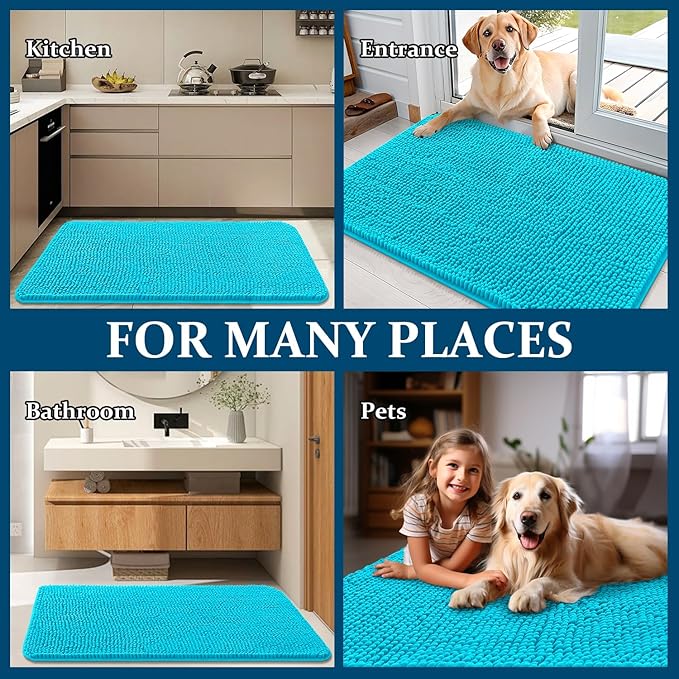 OLANLY Dog Door Mat for Muddy Paws 45x27, Absorbs Moisture and Dirt, Absorbent - Image 8