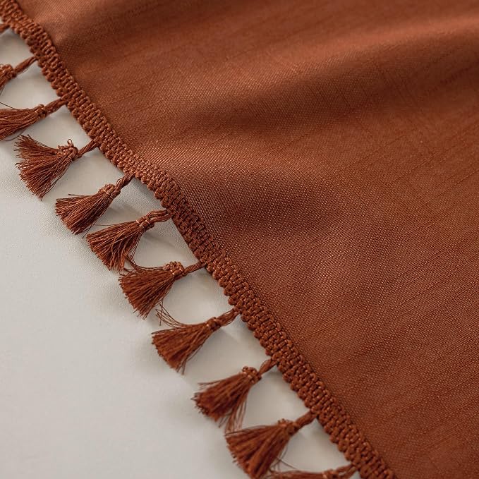 MYSKY HOME Semi Sheer Short Macrame Curtains - Image 9
