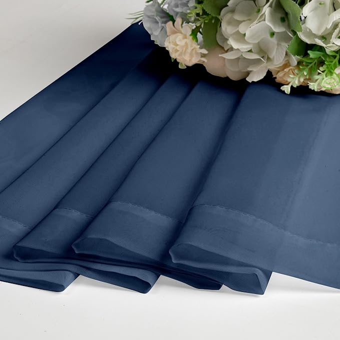 Chyhomenyc Sheer Navy Blue Curtains 90 inches Long 2 Panels, Light Filtering - Image 9