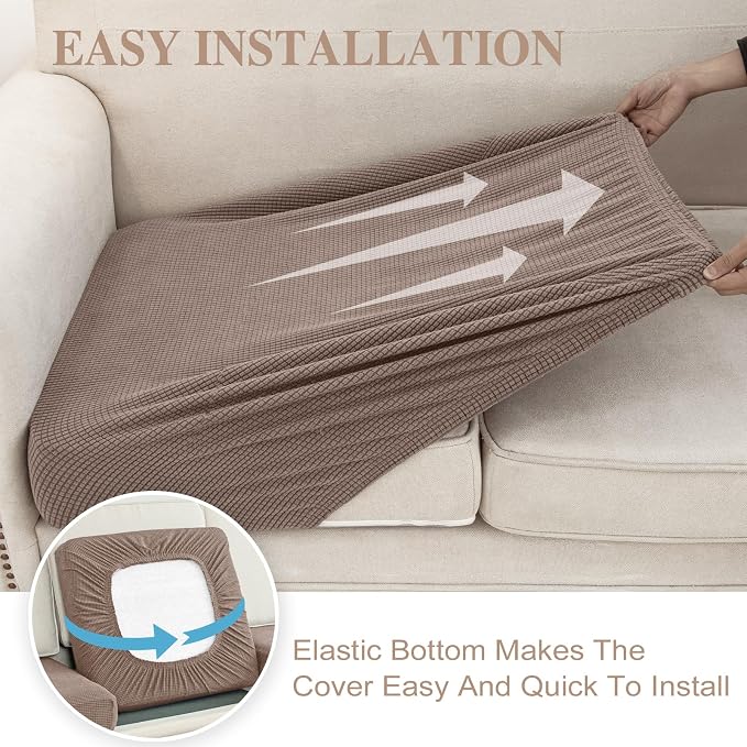 Couch Cushion Cover Loveseat Cover or 2 Seat Sofa Cover Washable Stretch - Image 5