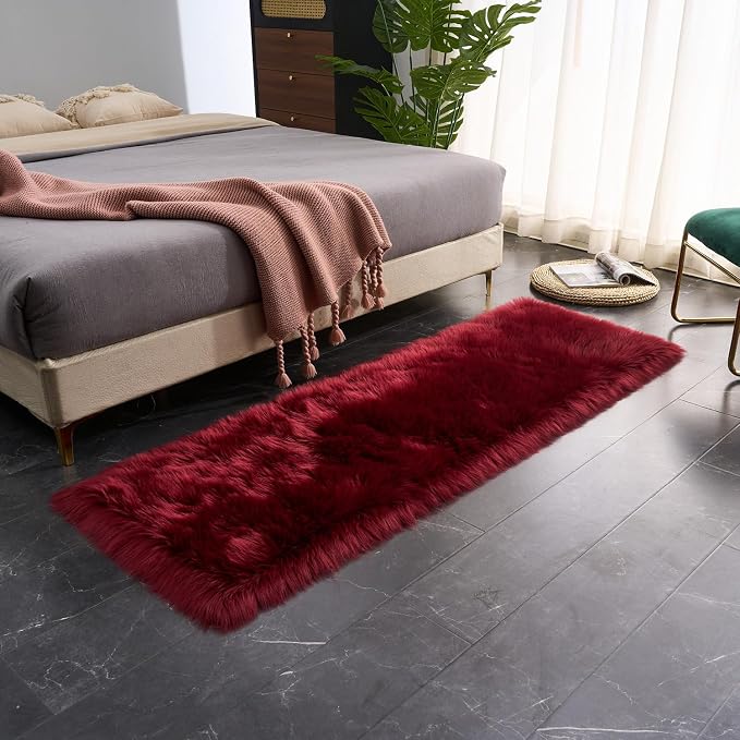 EasyJoy Ultra Soft Fluffy Rugs Faux Fur Rug Chair Cover Seat Pad Fuzzy Area Rug - Image 4