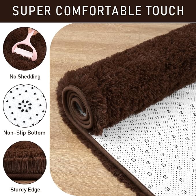 LOCHAS Ultra Soft Indoor Modern Area Rugs 2x8, Fluffy Living Room Carpets - Image 6