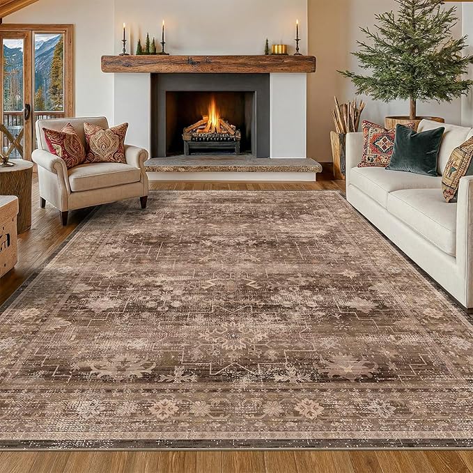 Hazo Haus Gold Brown 8x12 Big Rugs by HazoHaus