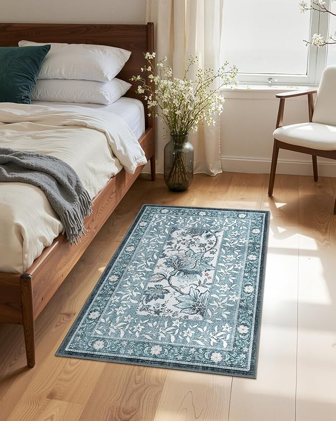 GarveeHome Mist Blue 2x3 Door Mat Indoor Rugs - Image 3