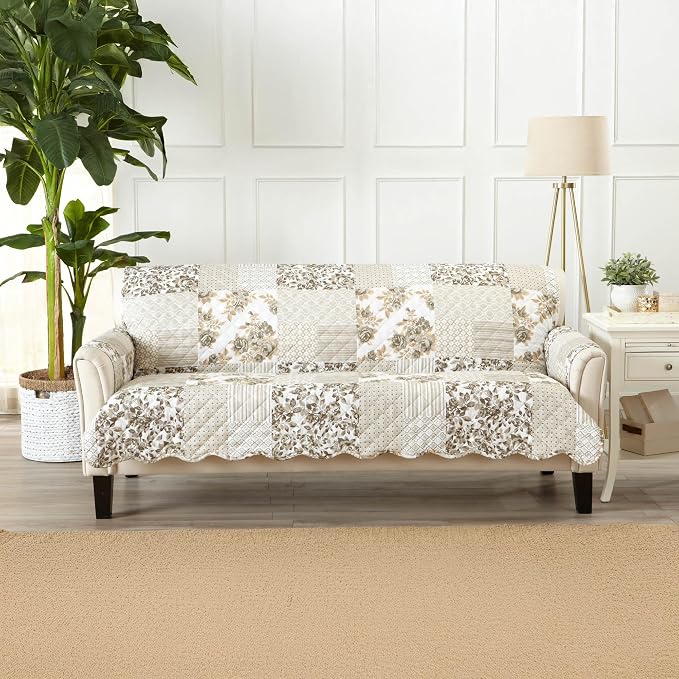 Great Bay Home Reversible Patchwork Sofa Cover - Image 2