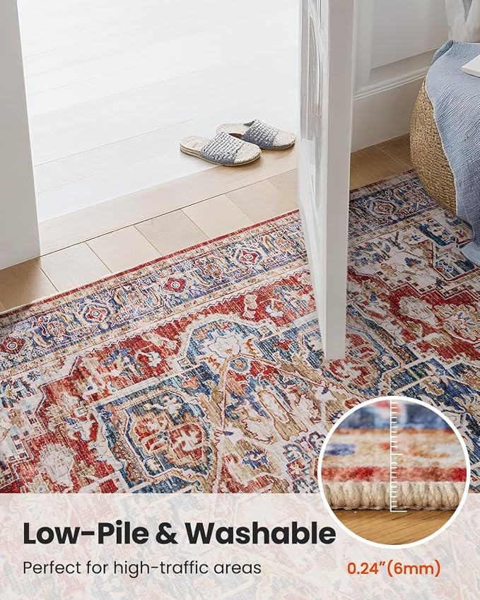 AMADA HOMEFURNISHING 2x6 Washable Runner Rug, Low-Profile Kitchen Rugs - Image 6