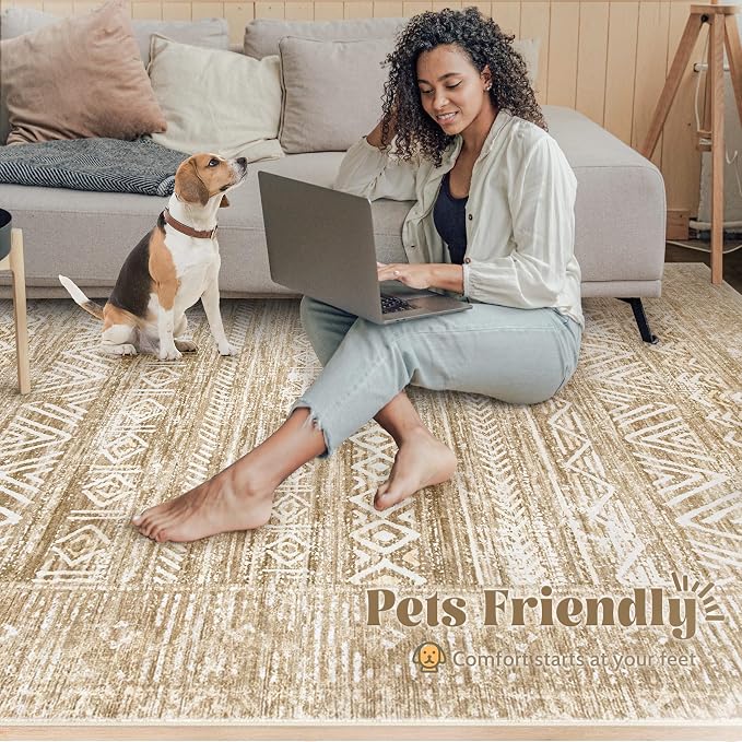Washable Area Rug 5x7: Moroccan Rug - Image 5