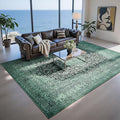 Washable Rugs 8x10 Area Rugs for Living Room- Vintage Green Rugs for Bedroom by Lbris