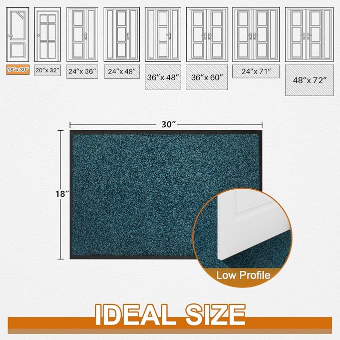 Mibao Front Door Mat, Dirt Trapper Welcome Mat - Image 2