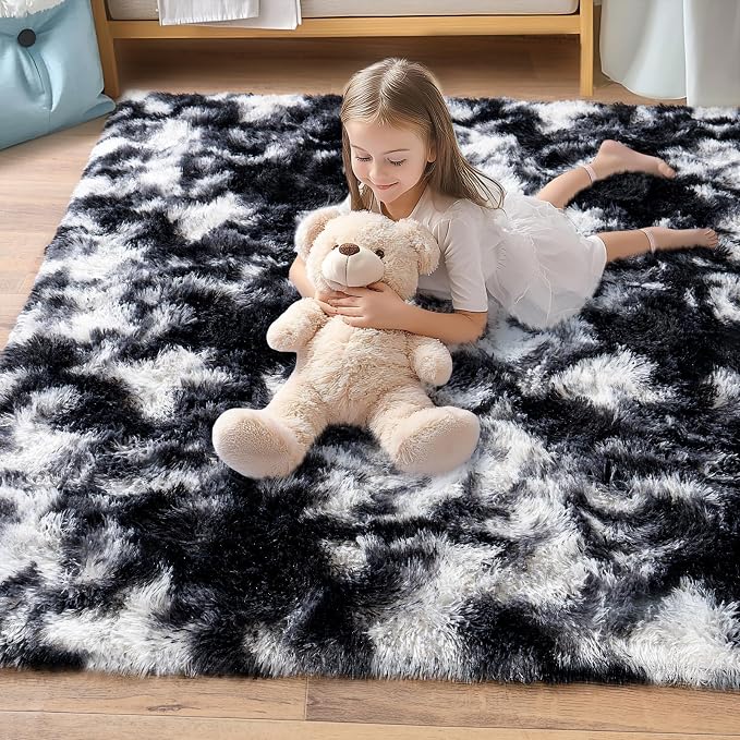 Pionblank Large Rug for Living Room 6x9 Feet, Modern Soft Shag Area Rug - Image 7