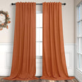Burnt Orange Curtains 96 Inches Long by Pitalk