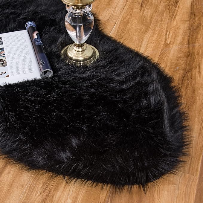EasyJoy Ultra Soft Fluffy Shaggy Area Rug Faux Fur Rug Chair Cover Seat Pad - Image 6