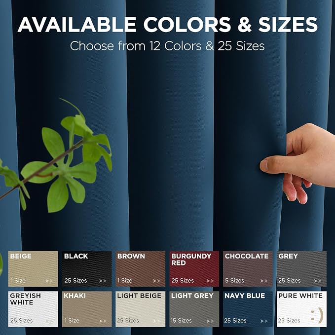 Joydeco Blackout Patio Sliding Door Curtains 72 Inches Long, Grommet Privacy - Image 9