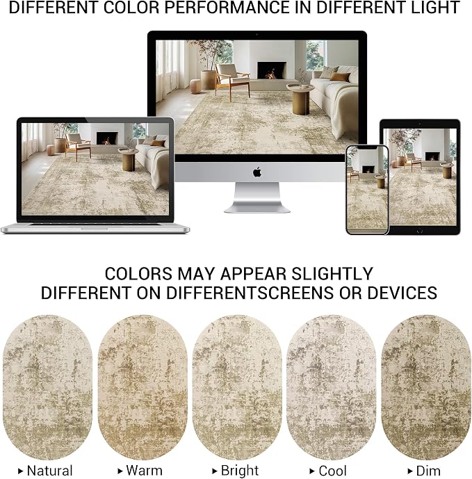 LEPEII 5x7 Area Rugs, Rugs for Living Room, Indoor Non-Slip Washable Rug for - Image 2