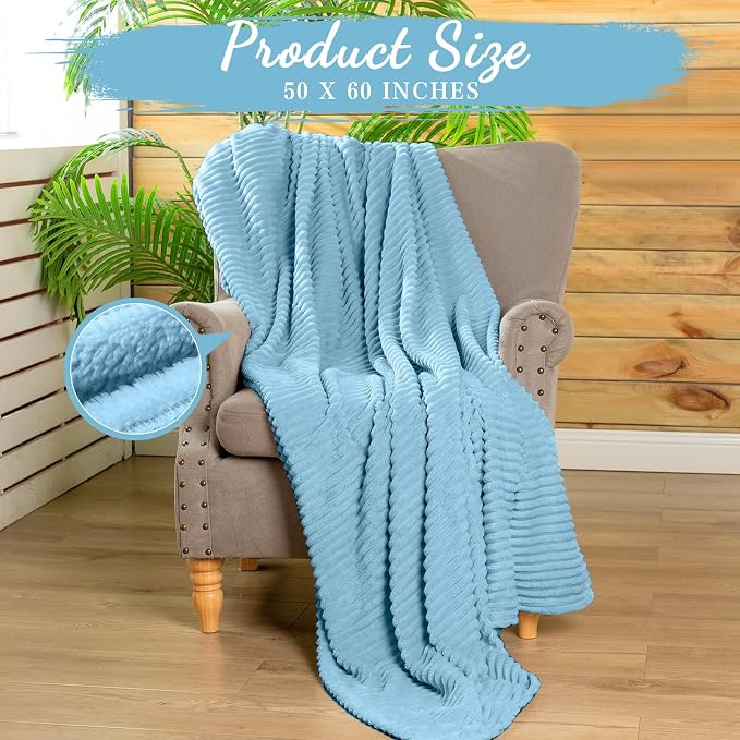 Buryeah 12 Pcs Flannel Throw Blanket Bulk 50 x 60 in Sleepover Blanket Outdoor - Image 2