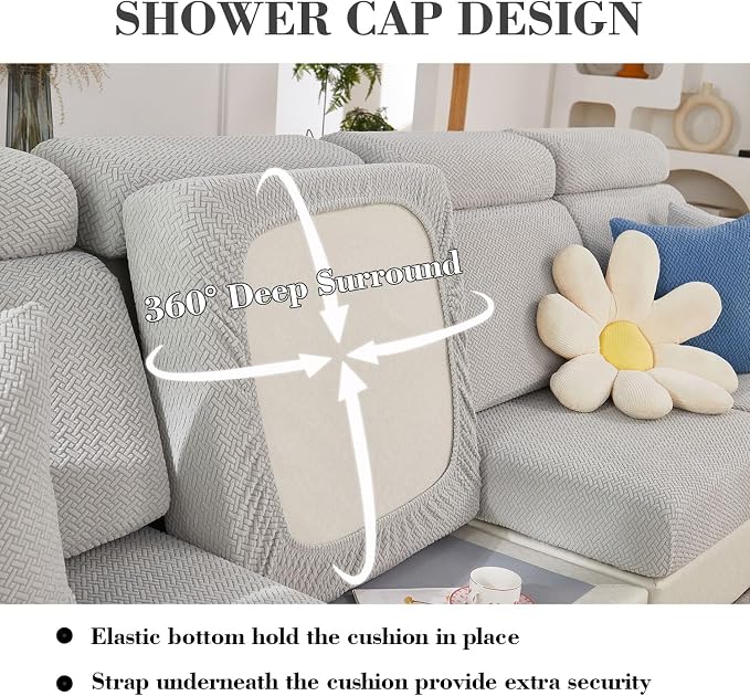 Couch Covers for 3 Cushion Sofa Pet Friendly Couch Cushion Covers Universal - Image 4