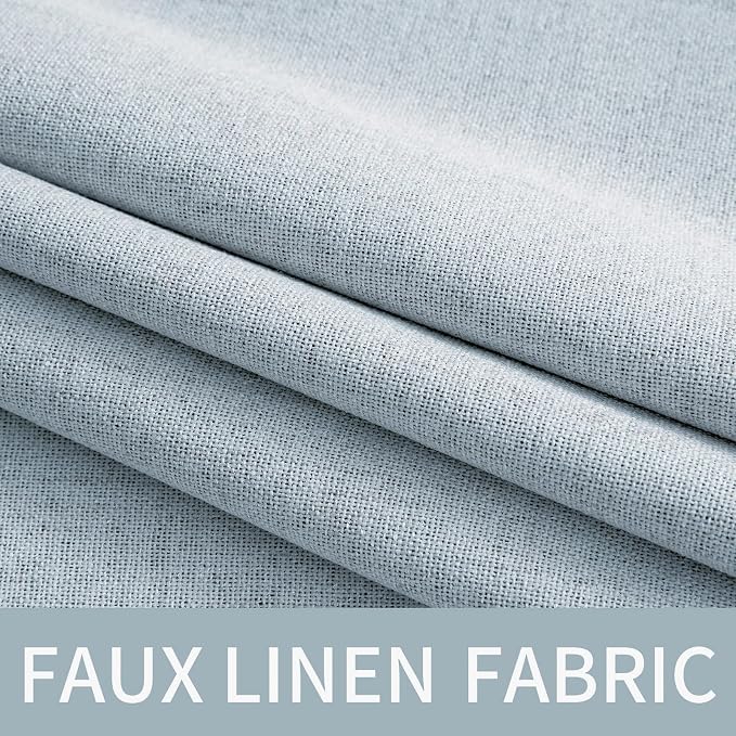 MIULEE 100% Blackout Linen Textured Curtains - Image 5