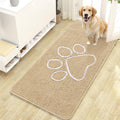 OLANLY Dog Door Mat for Muddy Paws 47x24, Paw Print Design, Absorbs Moisture by OLANLY