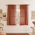 MYSKY HOME Sheer Linen Curtains 63 Inch Length by MYSKYHOME