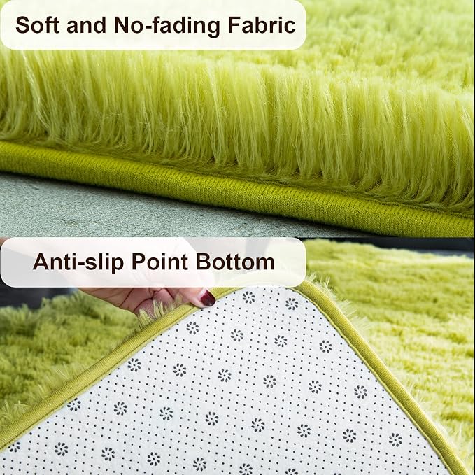 TWINNIS Super Soft Shaggy Rugs Fluffy Carpets 6x9 Feet, Indoor Modern Plush - Image 2