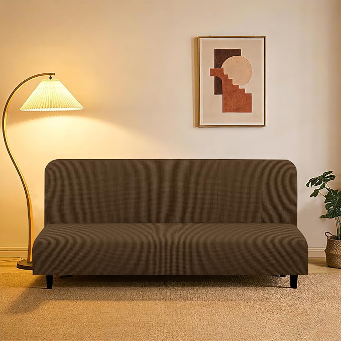U-NICE HOME Stretch Futon Cover Armless Bed Slipcover - Image 2