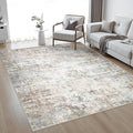 5x7 Area Rug Living Room Rug: Washable Modern Abstract Soft Thin Rug Indoor by FXRHLP