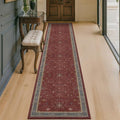 Hazo Haus Non Slip 10ft Long Hallway Runner Rug Burgundy by HazoHaus