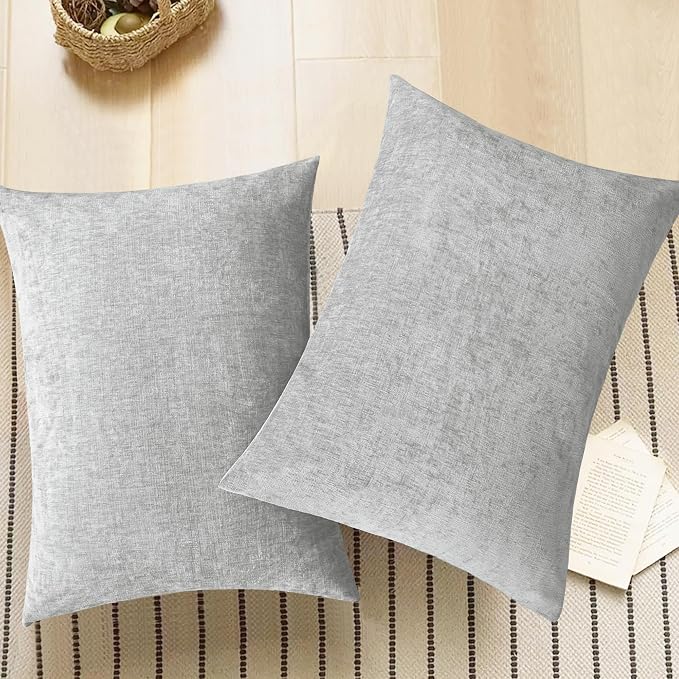 CaliTime Throw Pillow Covers Decorative 20 X 26 Inches Pack of 2 Cozy Chenille - Image 5