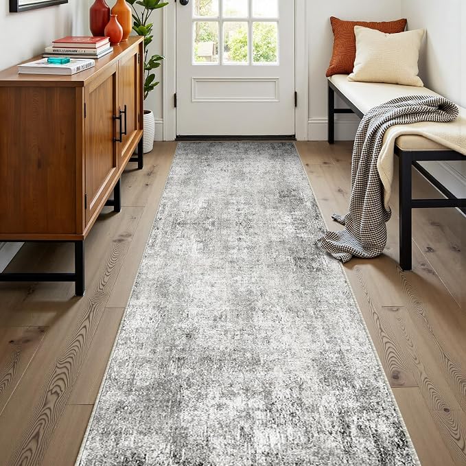 Washable Area Rugs 2'x8' Non-Slip Modern Abstract Soft - Image 2