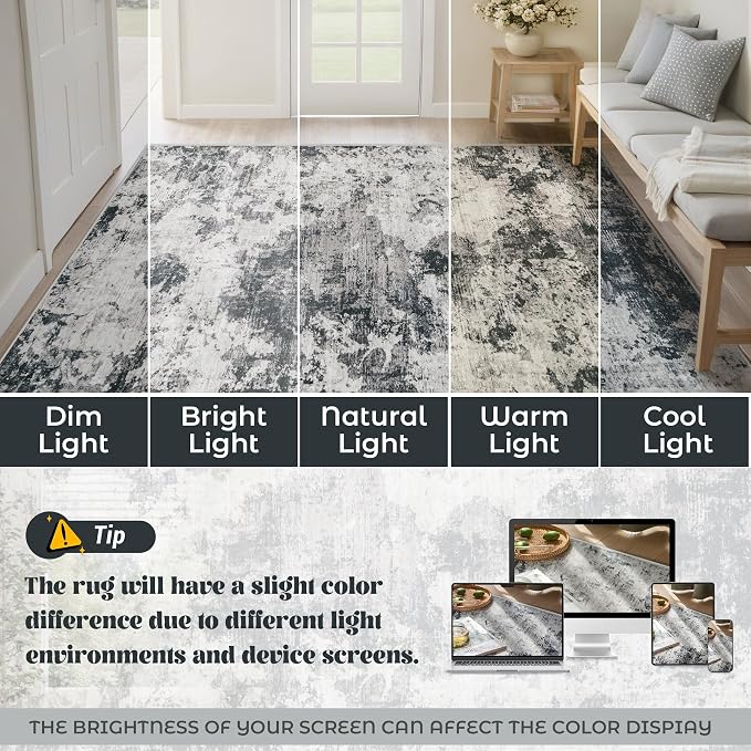 XLUEZ 6x9 Area Rugs for Living Room, Washable Modern Abstract Large Area Rug - Image 8