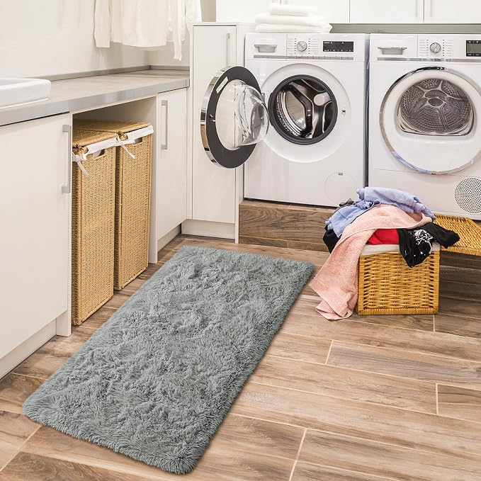 Amearea Shag Small Rug, Fluffy 2x4 Feet Throw Rugs - Image 8