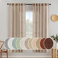 MIULEE Taupe Linen Curtains 72 Inch Length by MIULEE