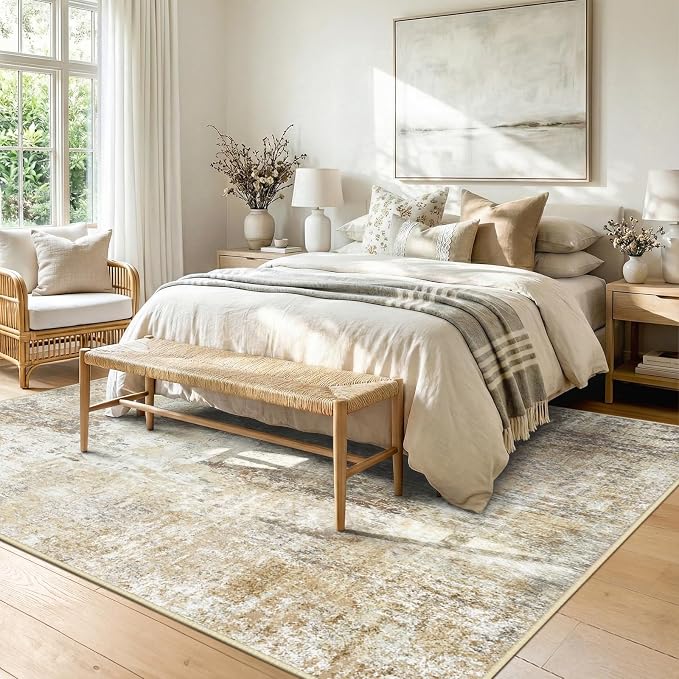 Washable Area Rugs 5'x8' Non-Slip Modern Abstract Soft - Image 2