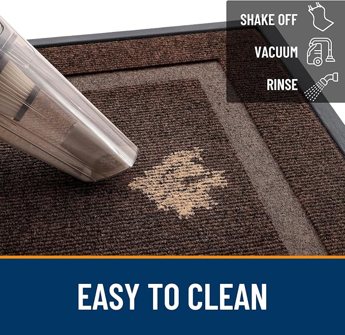 OLANLY Front Door Mat Outside 47x17, All-Season Heavy-Duty Rubber Doormat | - Image 6