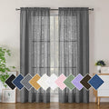 Simplebrand Grey Sheer Curtains 72 Inch Length 2 Panels by Simplebrand
