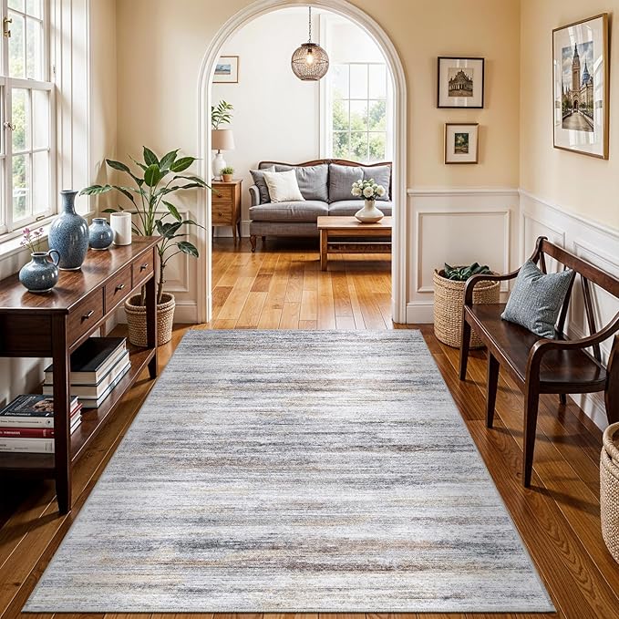 4x5 Area Rugs for Entryway Washable: Easy-to-Clean Rug for Office Kitchen - Image 3