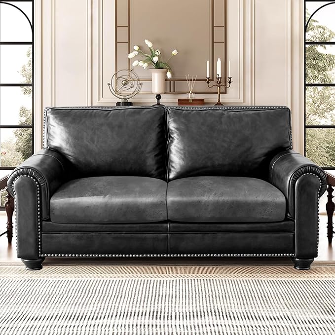 Leather Look Couch Cushion Covers Sofa Seat Slipcovers Sets Couches Furniture - Image 2
