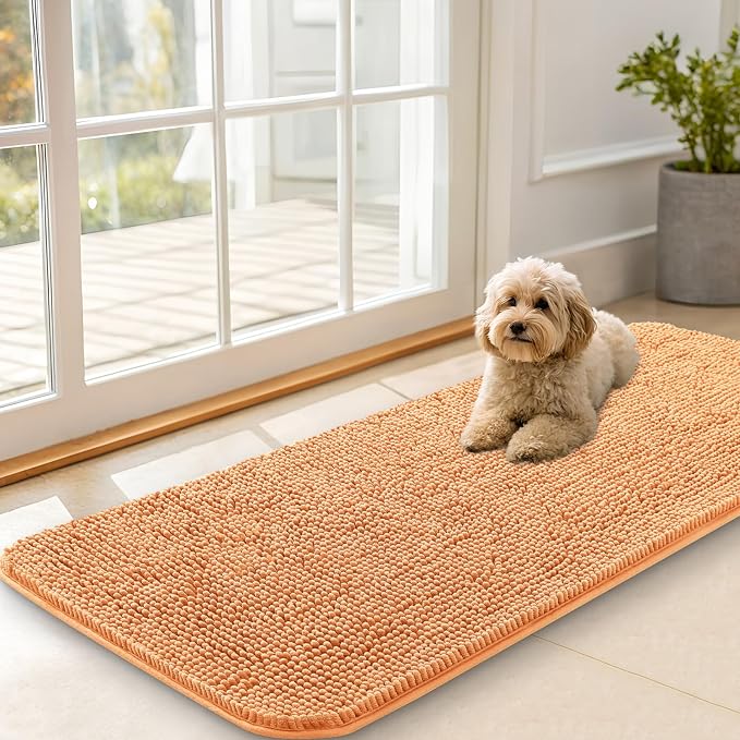 OLANLY Dog Door Mat for Muddy Paws 47x20, Absorbs Moisture and Dirt, Absorbent by OLANLY