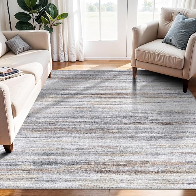 4x5 Area Rugs for Entryway Washable: Easy-to-Clean Rug for Office Kitchen by WIEVEDENS