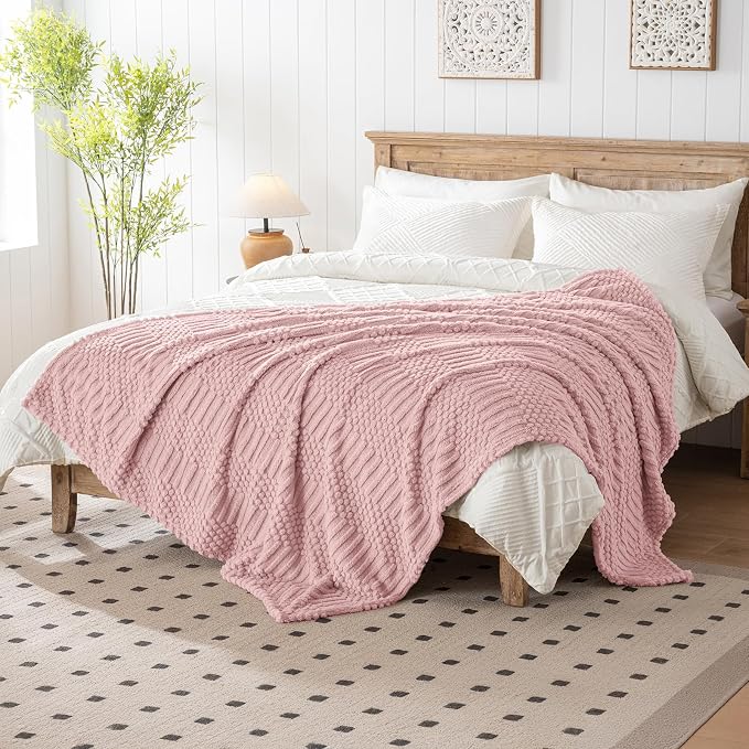 50x70 Inch Pink Throw Blanket - Image 3