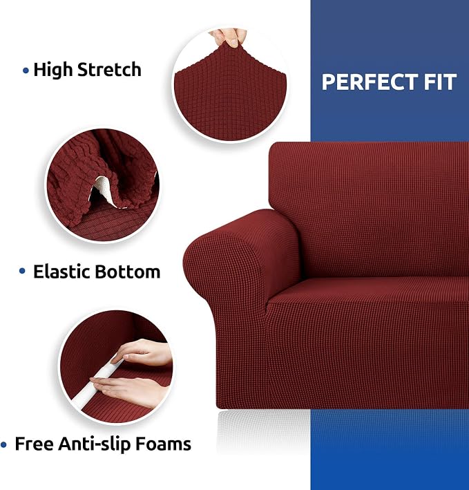 KEKUOU Stretch Single Sofa Slipcover 1 Piece Couch Sofa Cover Furniture - Image 4