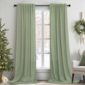 Sage Green Curtains 38 Inch Wide by Pitalk
