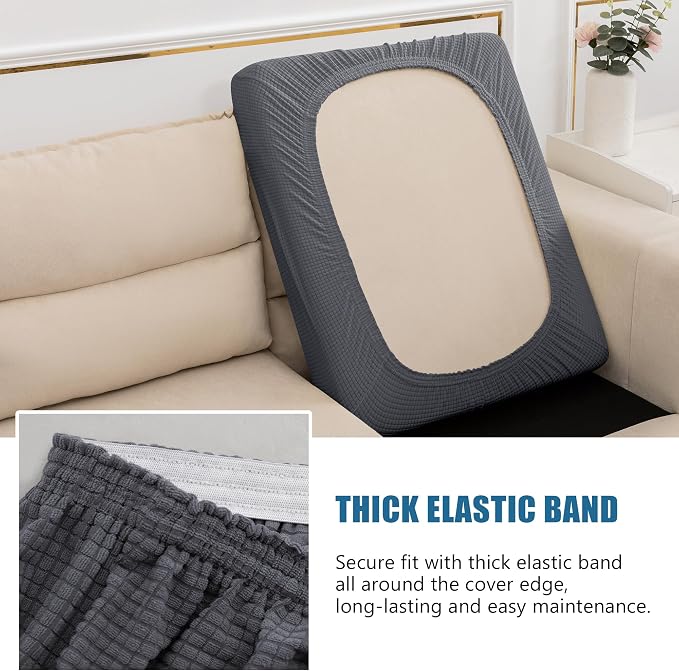 Water-Repellent Sofa Cushion Covers Jacquard High Stretch Fabric Furniture - Image 5