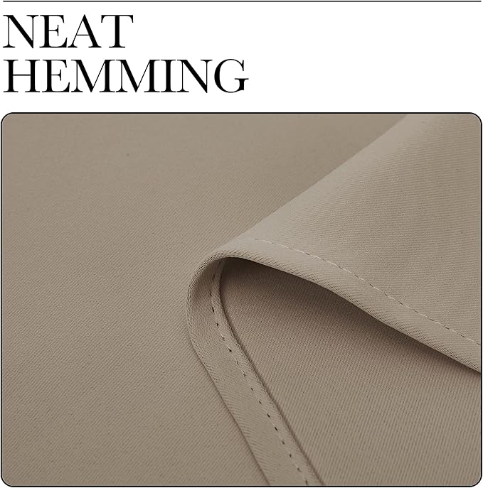 NICETOWN Taupe Room Darkening Curtains - Image 7