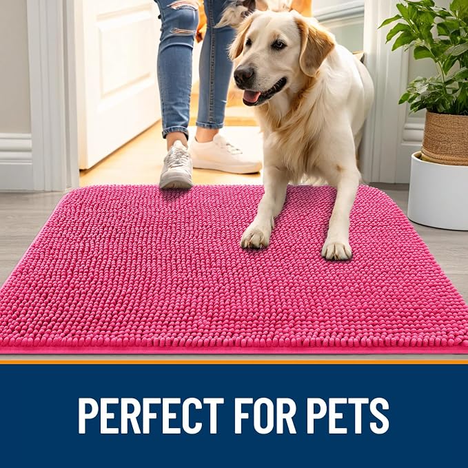 OLANLY Dog Door Mat for Muddy Paws 47x17, Absorbs Moisture and Dirt, Absorbent - Image 6